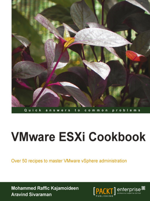 Title details for VMware ESXi 5.1 Cookbook by Mohammed Raffic Kajamoideen - Available